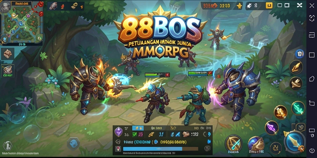 Tampilan gameplay seru di dunia 88BOS MMORPG.