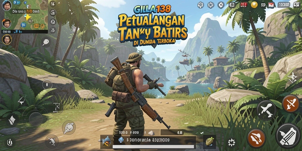 Screenshot gameplay GILA138 menunjukkan berbagai aktivitas dalam dunia terbuka.
