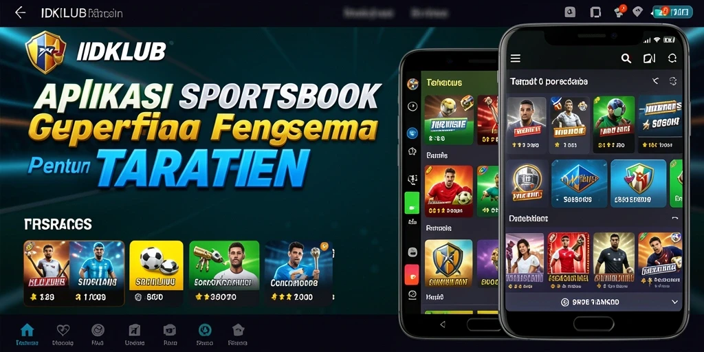 Tampilan utama IDKLUB menampilkan berbagai pilihan taruhan olahraga.